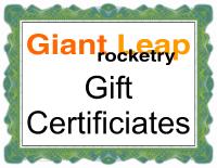 Giant Leap Rocketry Gift Certificates